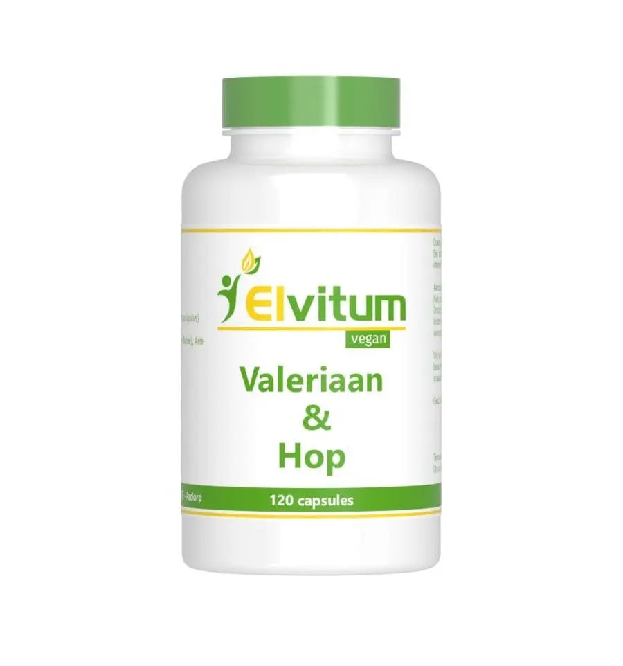 Elvitum Valeriaan en hop extract 120 capsules