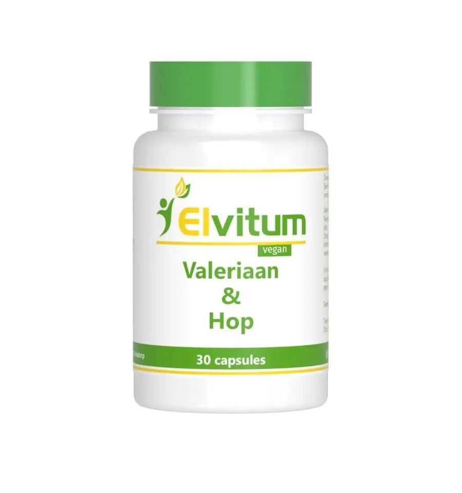 Elvitum Valeriaan en hop extract 30 capsules