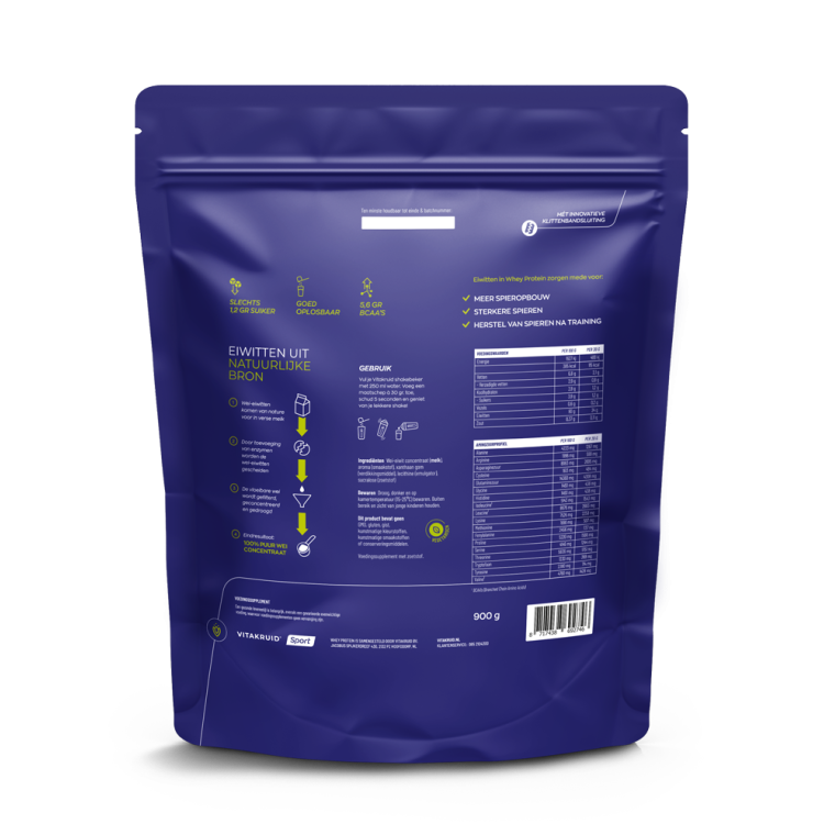 Vitakruid Whey Protein Vanille 900 gram