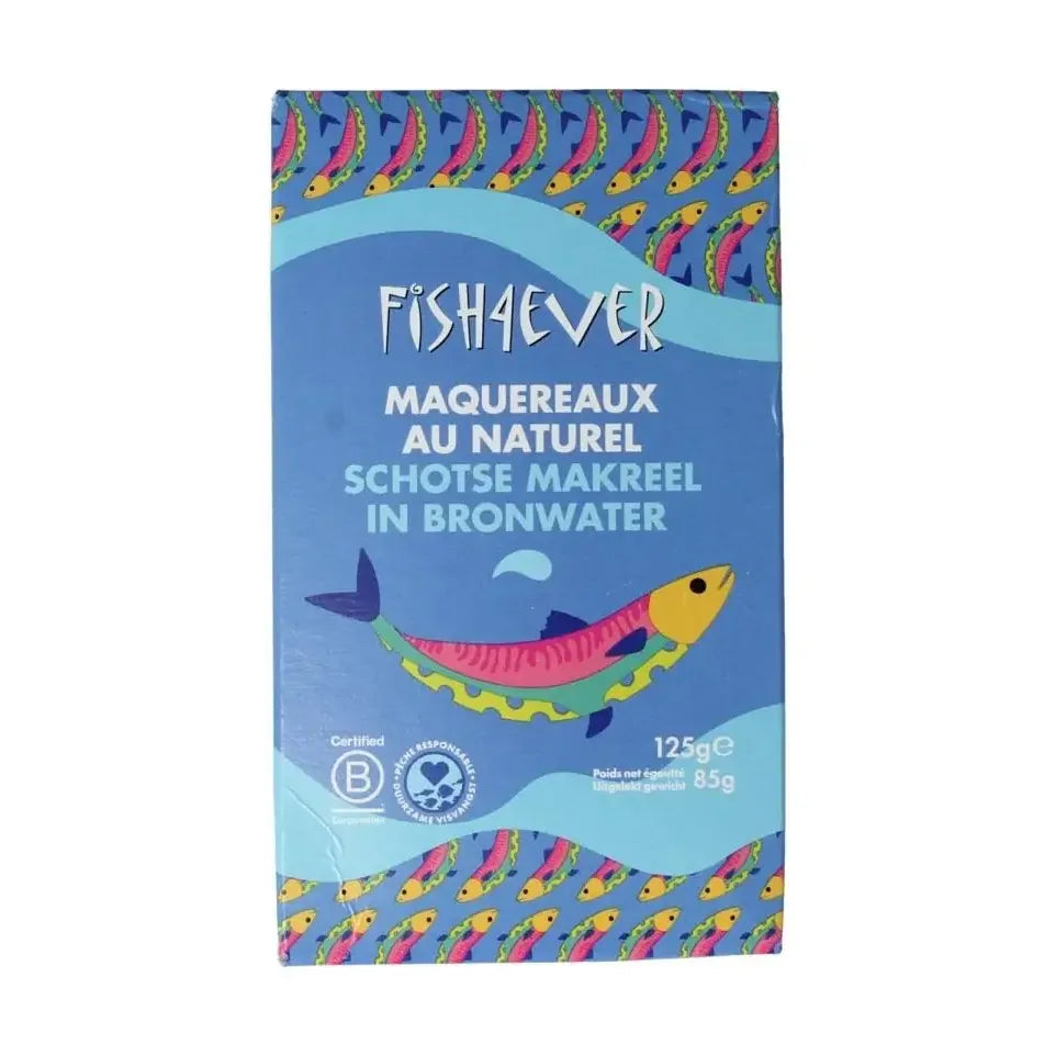 Fish 4 Ever Schotse makreel bronwater 125 gram