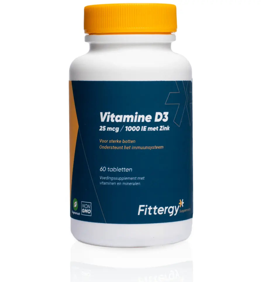 Fittergy Vitamine D3 25 mcg met zink 60 tabletten
