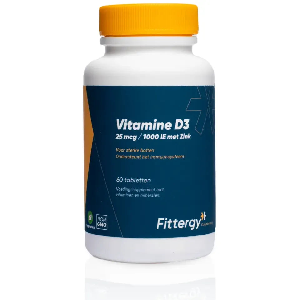 Fittergy Vitamine D3 25 mcg met zink 60 tabletten