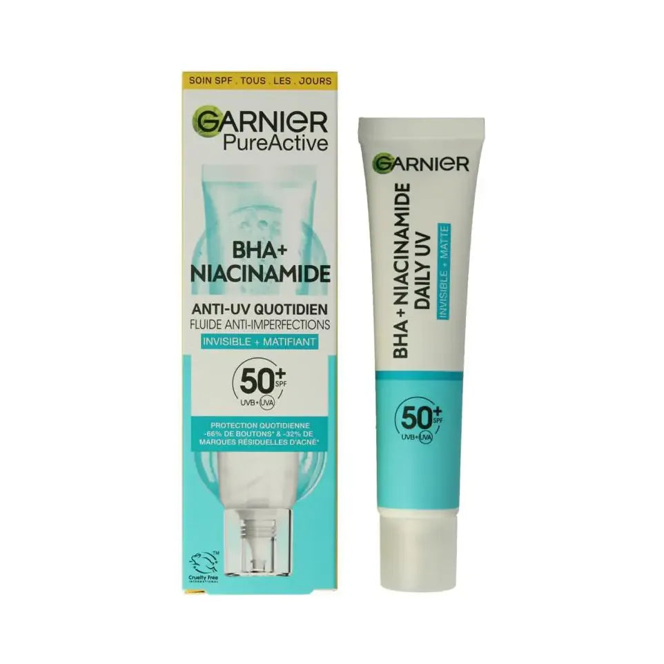 Garnier PureActive BHA+ niacinamide UV fluid SPF50+ 40 ml