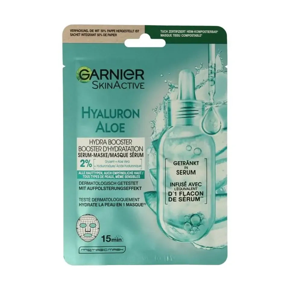 Garnier Skinact hydraterende bomb tissuemasker