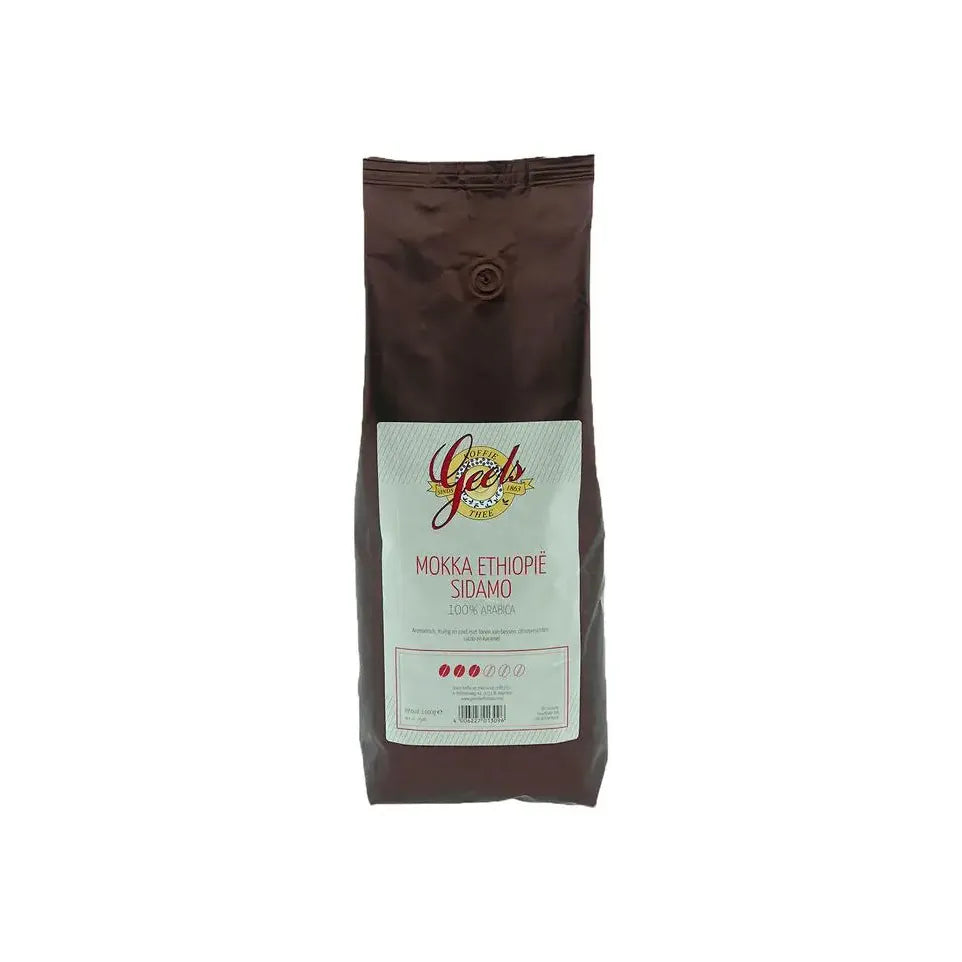 Geels koffie en thee Mokka Ehtiopia sidamo bonen 1 kg