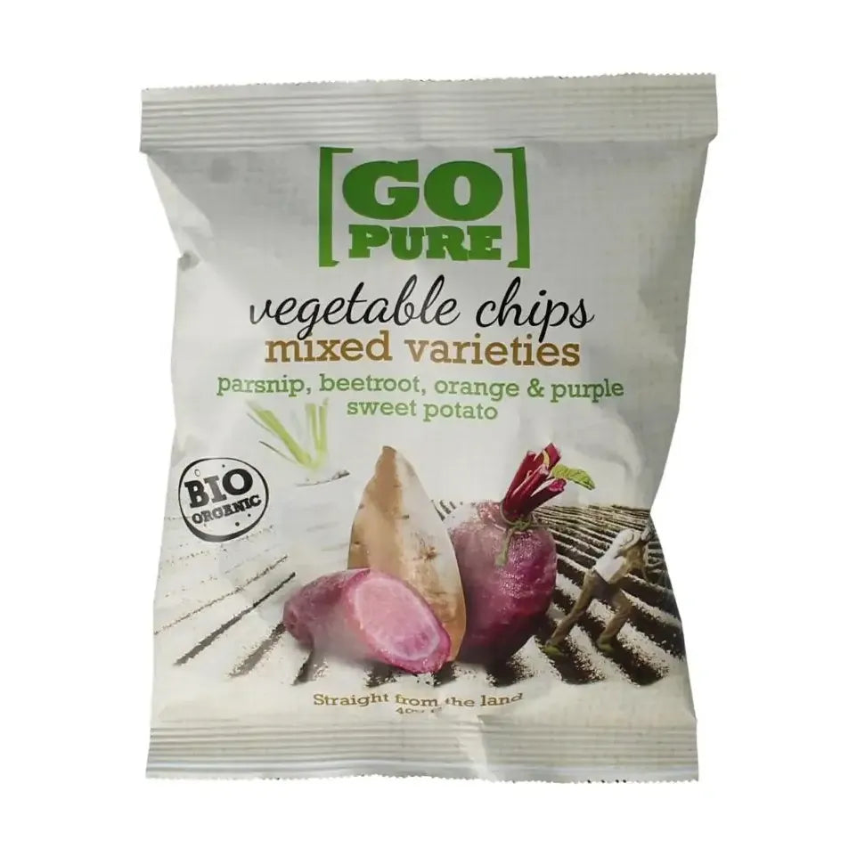 Go Pure Chips groente biologisch 40 gram
