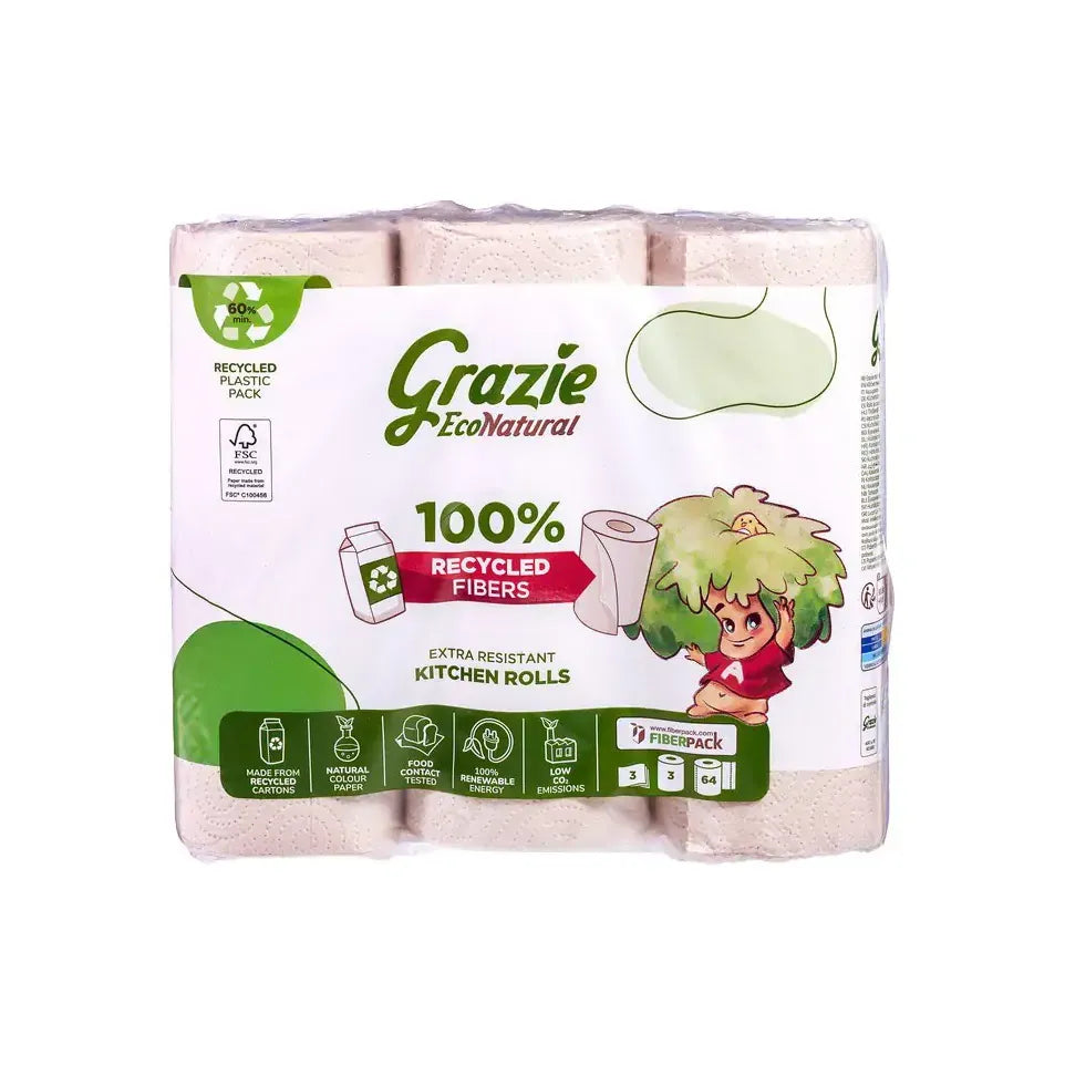 Grazie Natural Keukenrol 3-laags 3 stuks