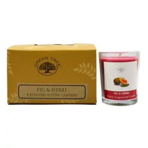 Green Tree Geurkaars figs & herbs votives 55 gram