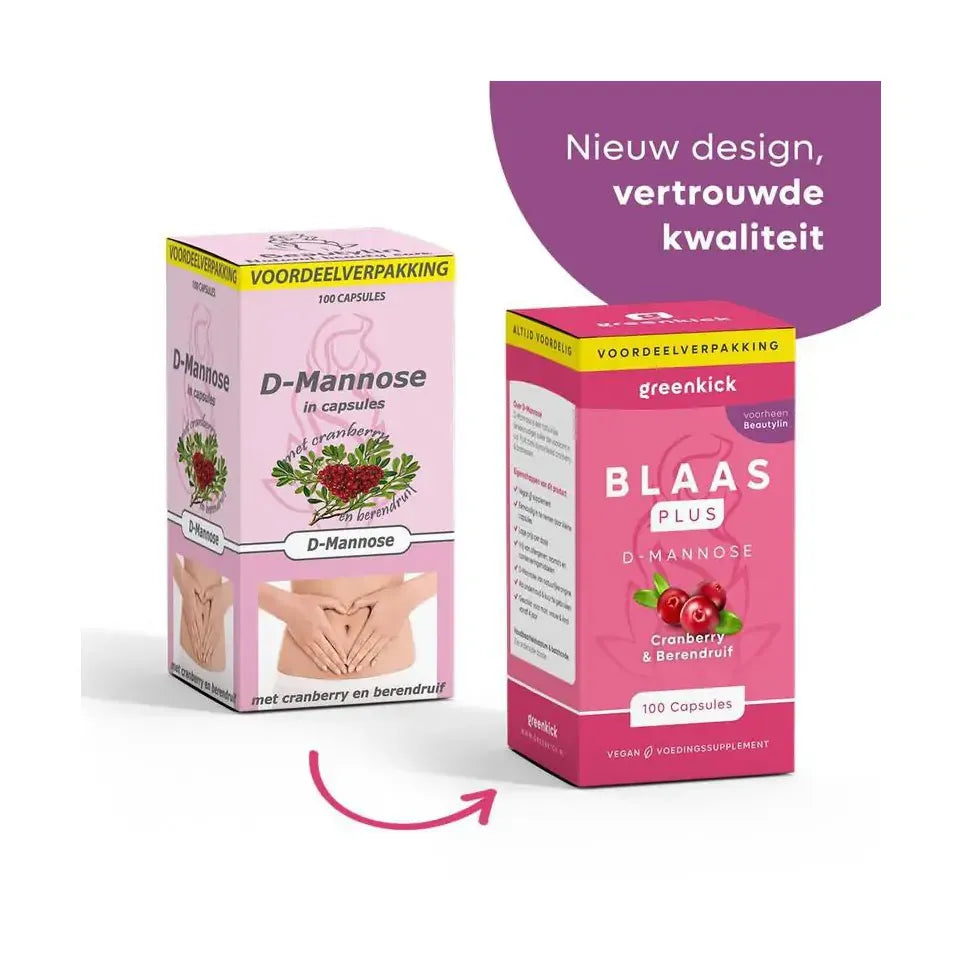 Greenkick D-Mannose cranberry & beredruif 100 capsules