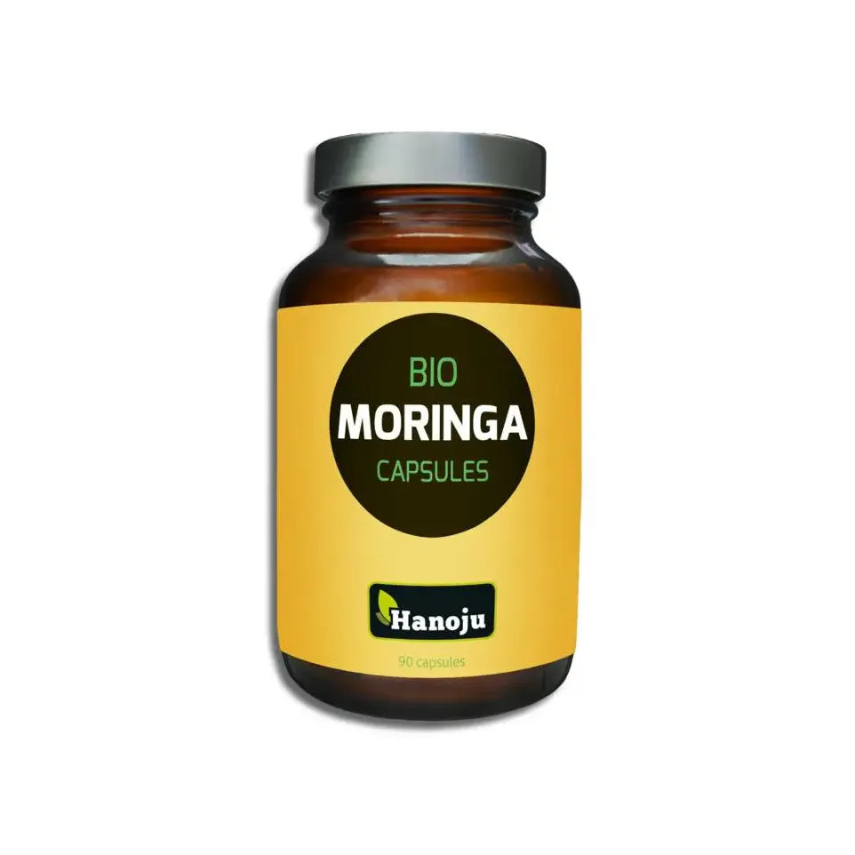 Hanoju Moringa oleifera heelblad 350 mg biologisch 90 capsules