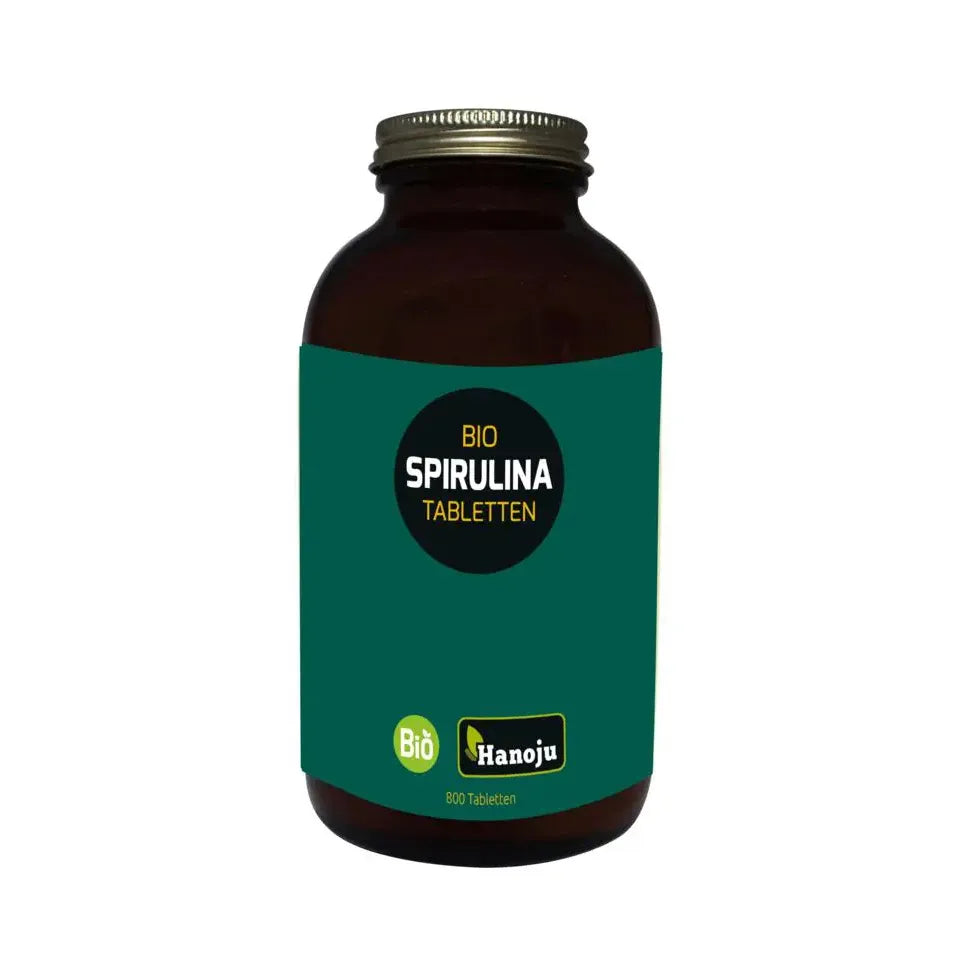 Hanoju Spirulina 400 mg glas flacon 800 tabletten