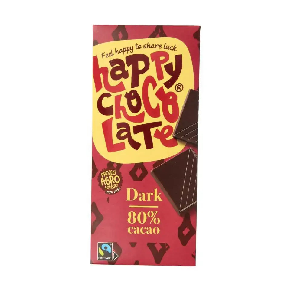 Happy Chocolate Puur 80% biologisch 85 gram