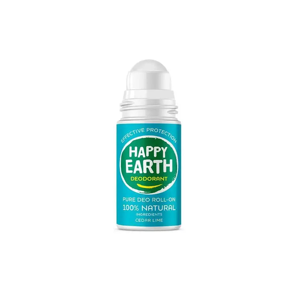 Happy Earth Pure deodorant roll-on cedar lime 75 ml