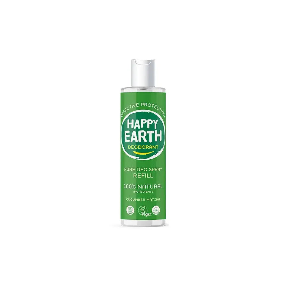 Happy Earth Pure deodorant spray cucumber matcha refill 300 ml