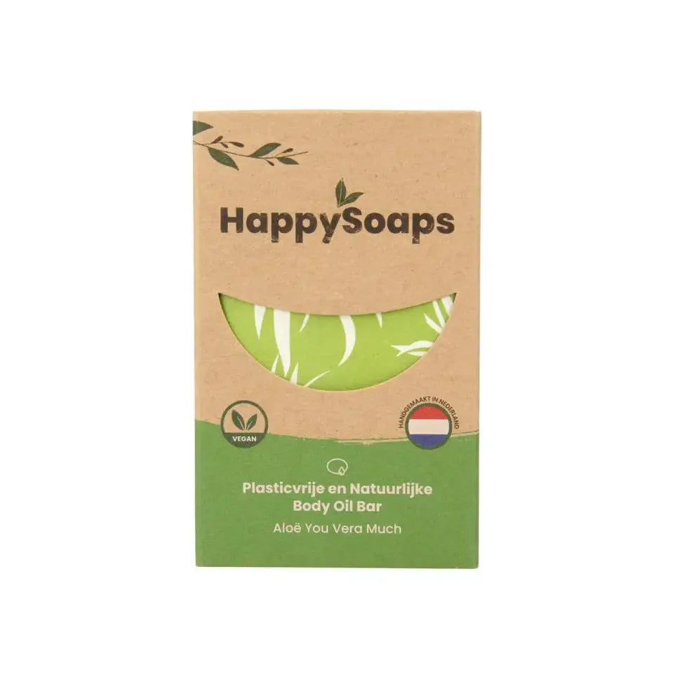 Happysoaps Body oil bar aloe you vera much 70 gram