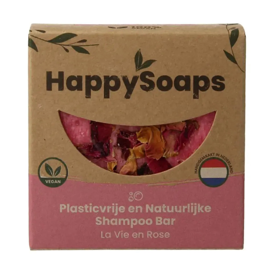 Happysoaps Shampoo bar la vie en rose 70 gram