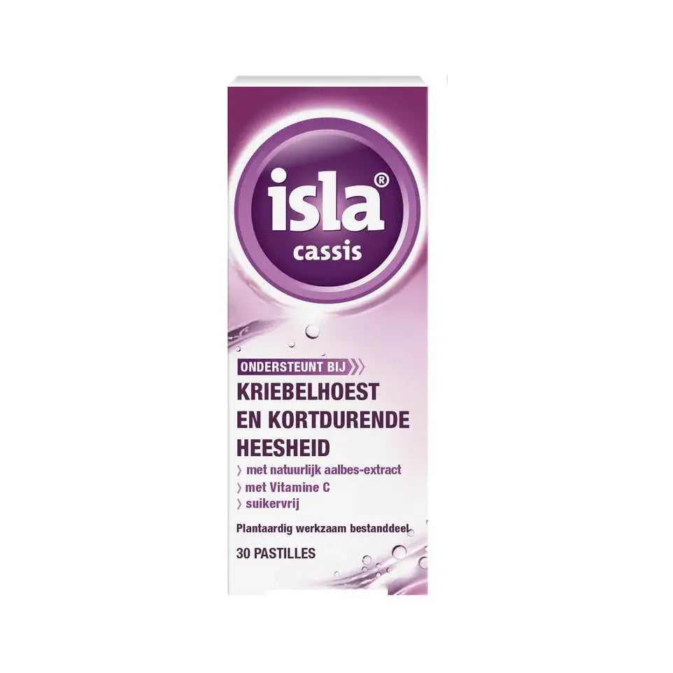 Isla Cassis keelpastille 30 pastilles (afbeelding 1)