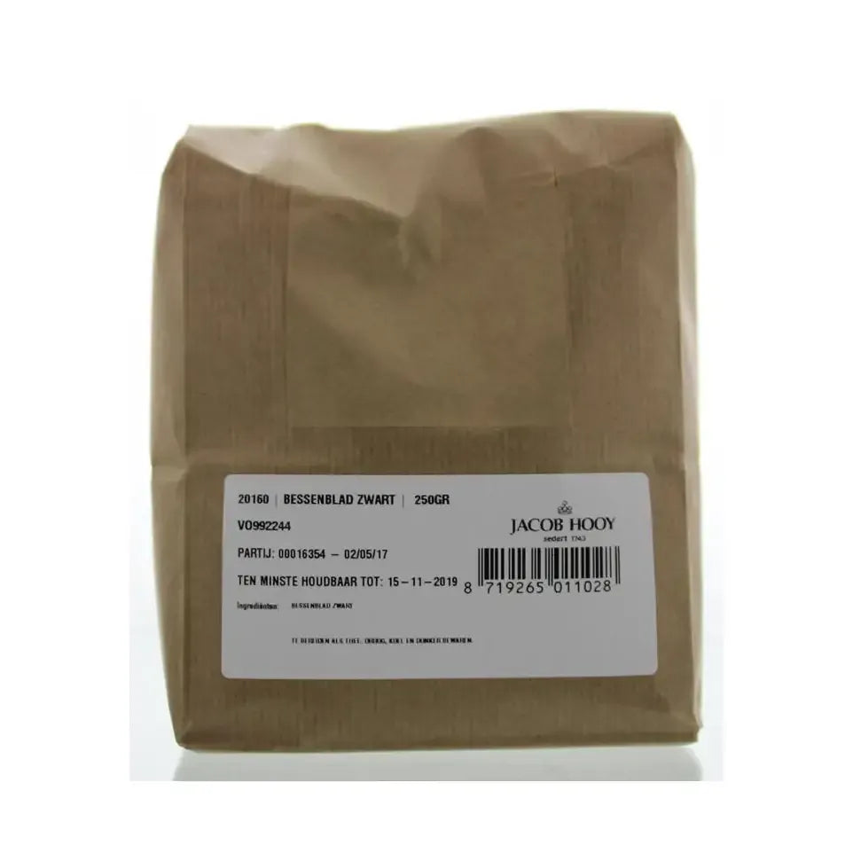 Jacob Hooy Bessenblad zwart 250 gram