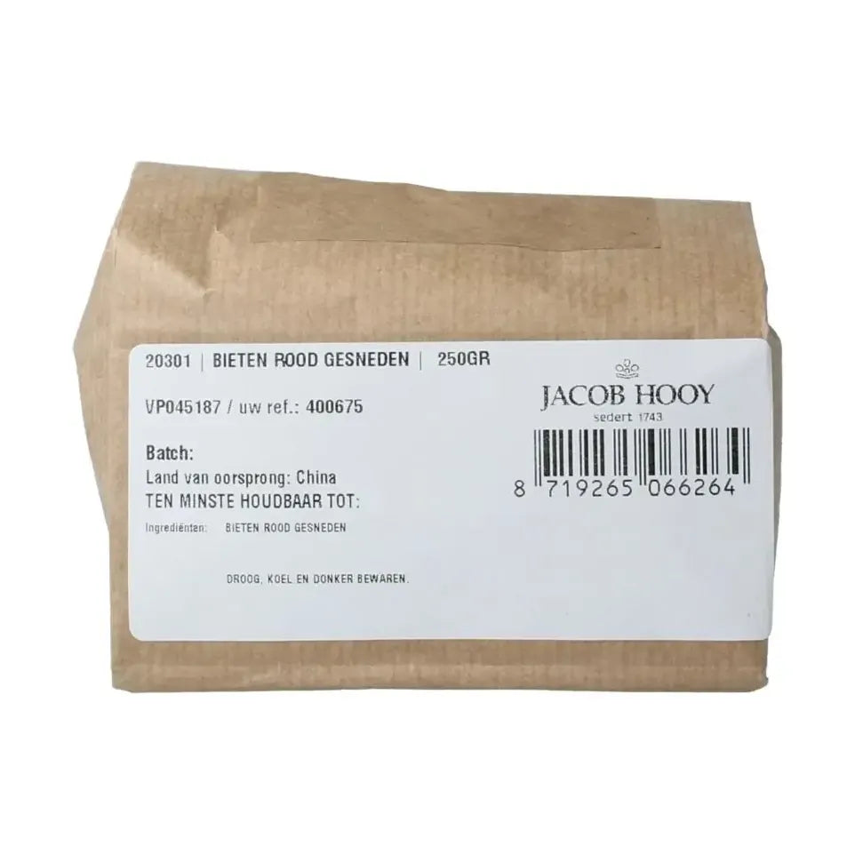 Jacob Hooy Bieten rood gesneden 250 gram