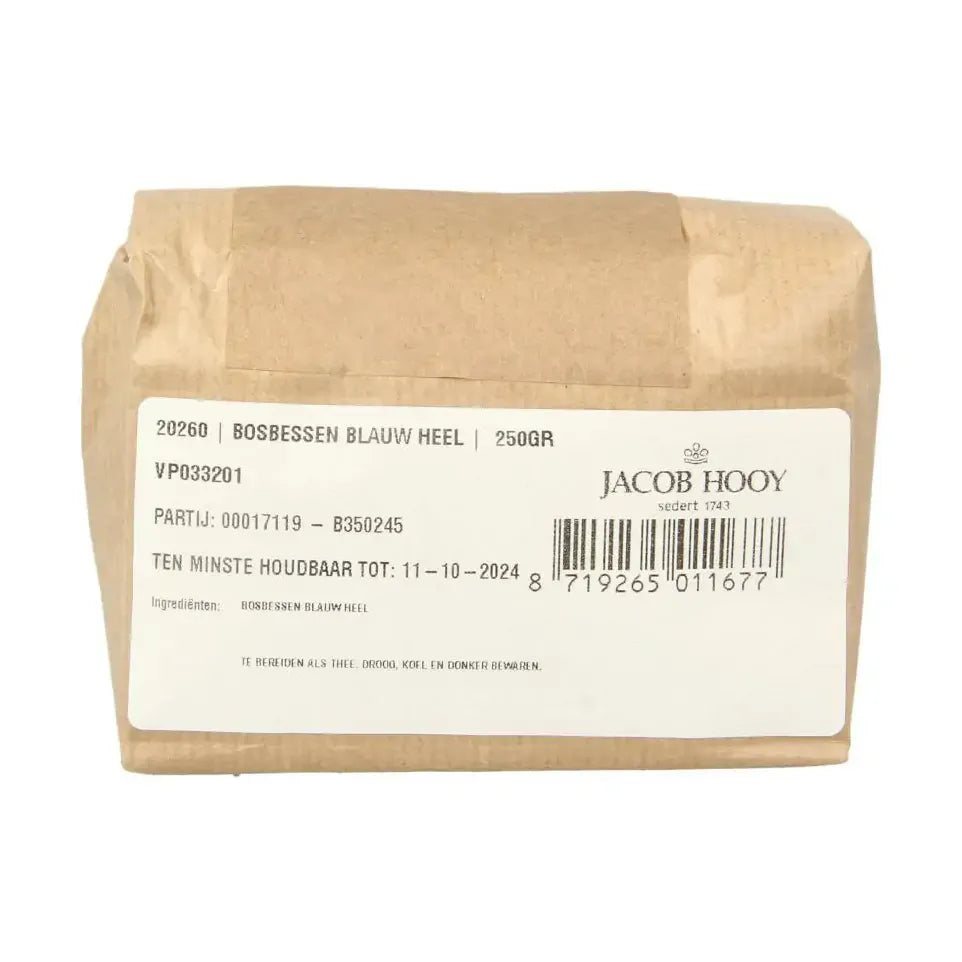 Jacob Hooy Bosbessen blauw 250 gram kopen? Superfoodstore.nl