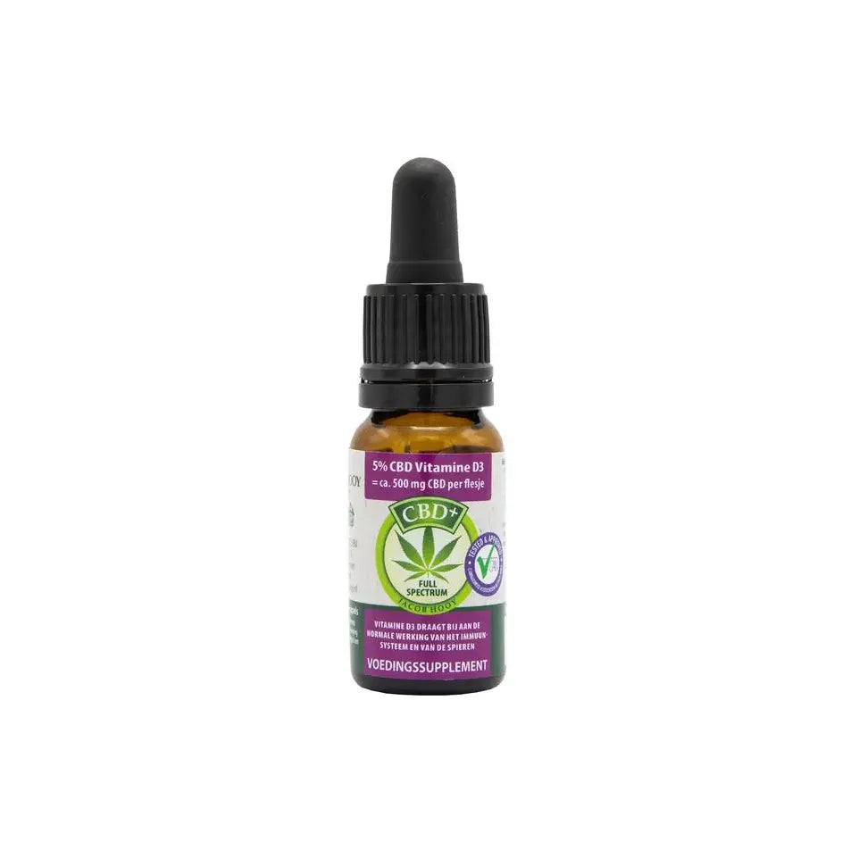 Jacob Hooy CBD Olie 5% met vitamine D 10 ml