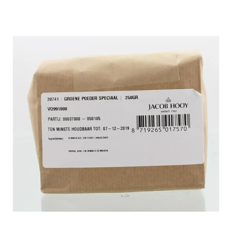 Jacob Hooy Groene poeder speciaal 250 gram