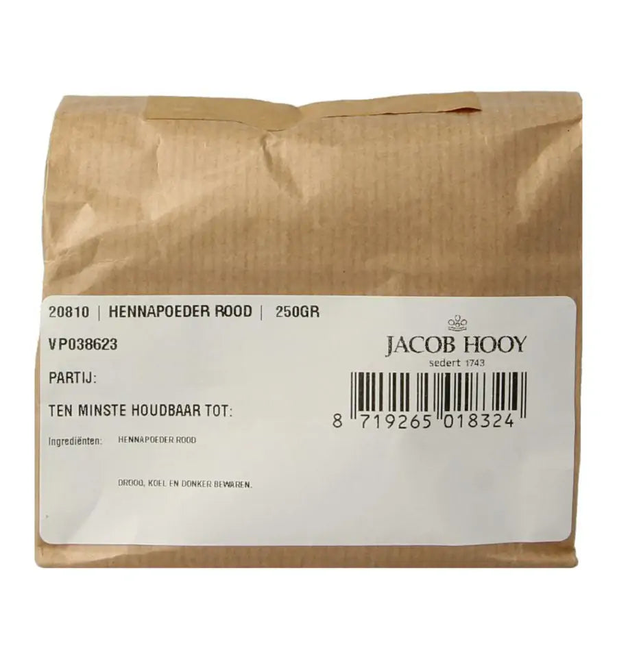 Jacob Hooy Hennapoeder rood 250 gram
