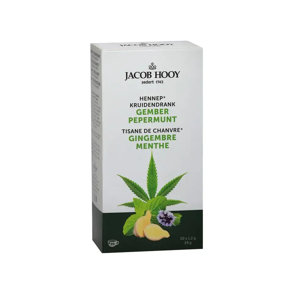 Jacob Hooy Hennep gember pepermunt thee 20 zakjes