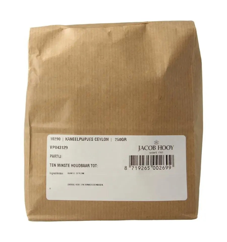 Jacob Hooy Kaneel pijpjes Ceylon 250 gram