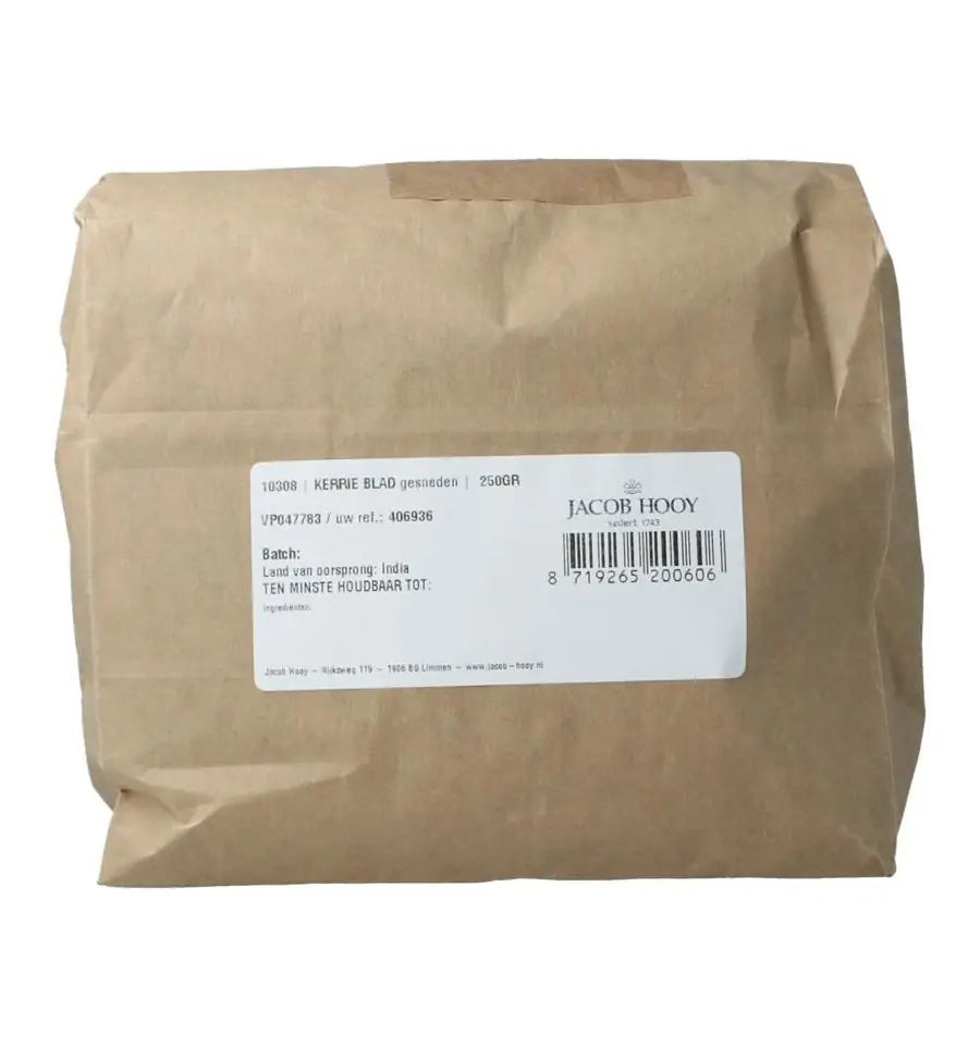 Jacob Hooy Kerrieblad gesneden 250 gram