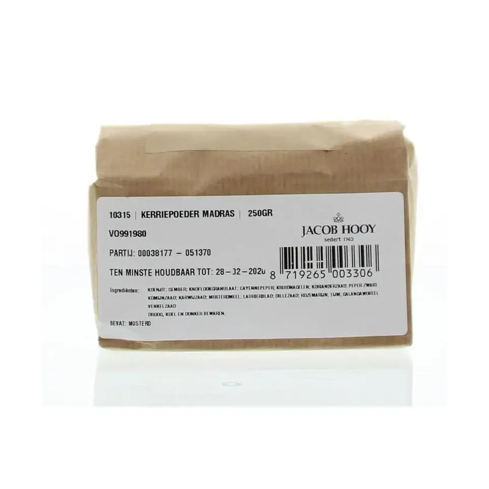 Jacob Hooy Kerriepoeder Madras 250 gram