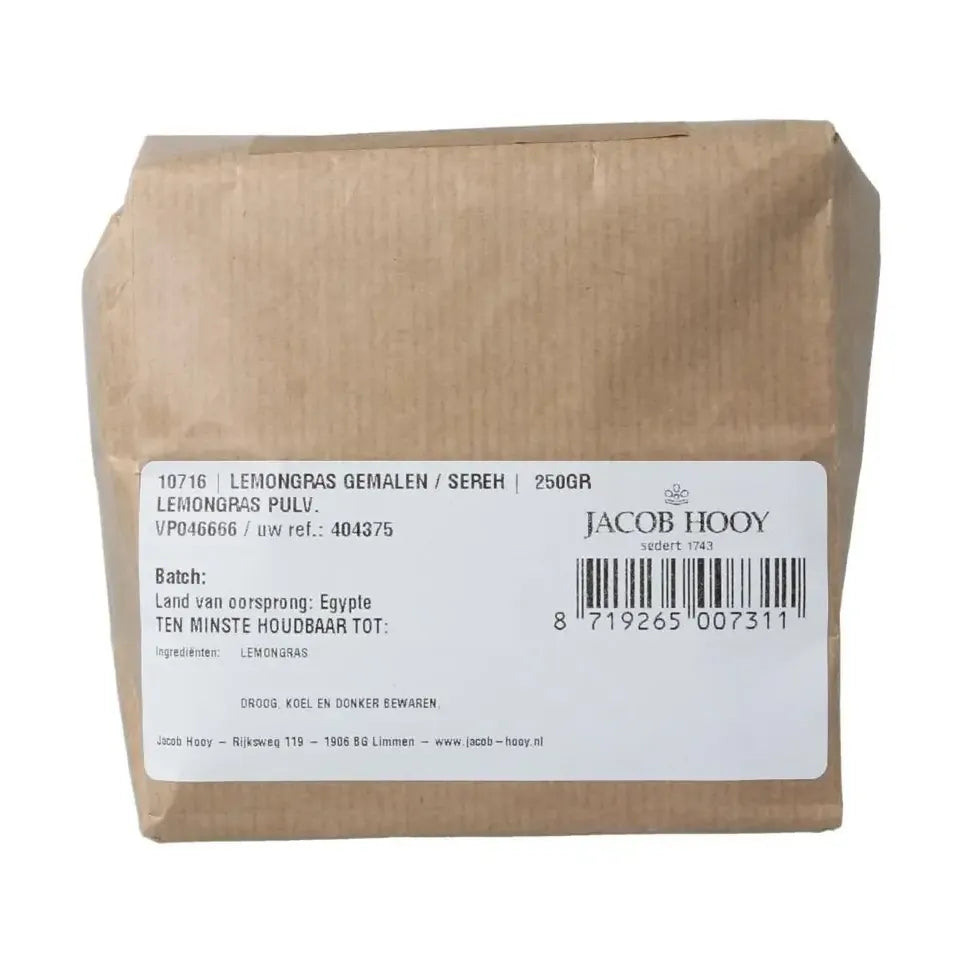 Jacob Hooy Lemongrass gemalen / sereh 250 gram