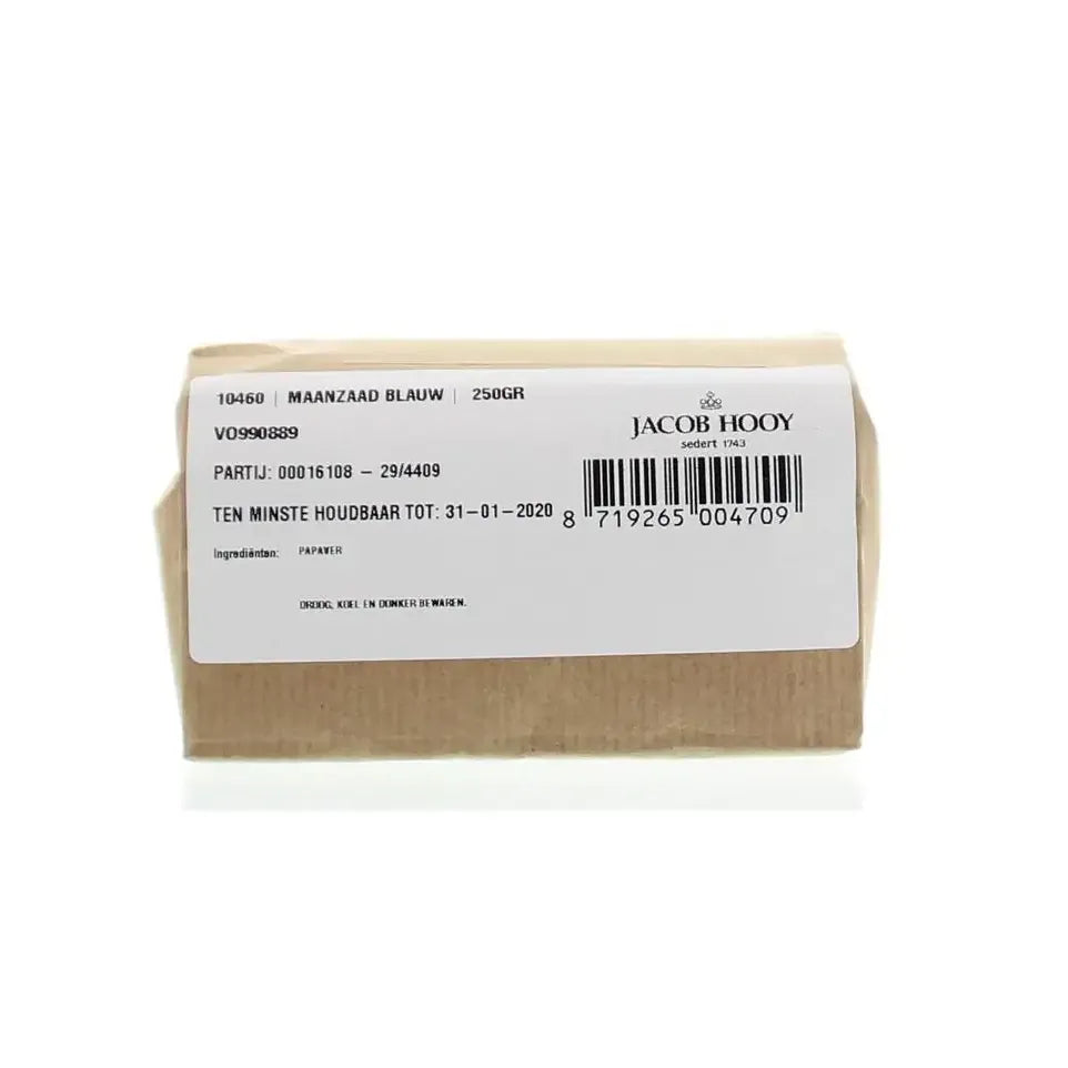 Jacob Hooy Maanzaad blauw/papaver coer 250 gram