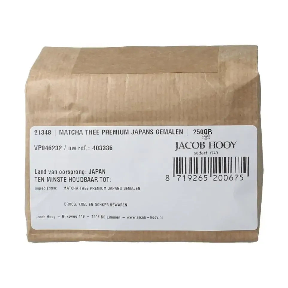 Jacob Hooy Matcha thee Japans gemalen 250 gram