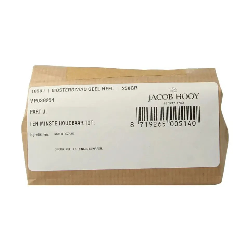 Jacob Hooy Mosterdzaad geel/wit heel 250 gram