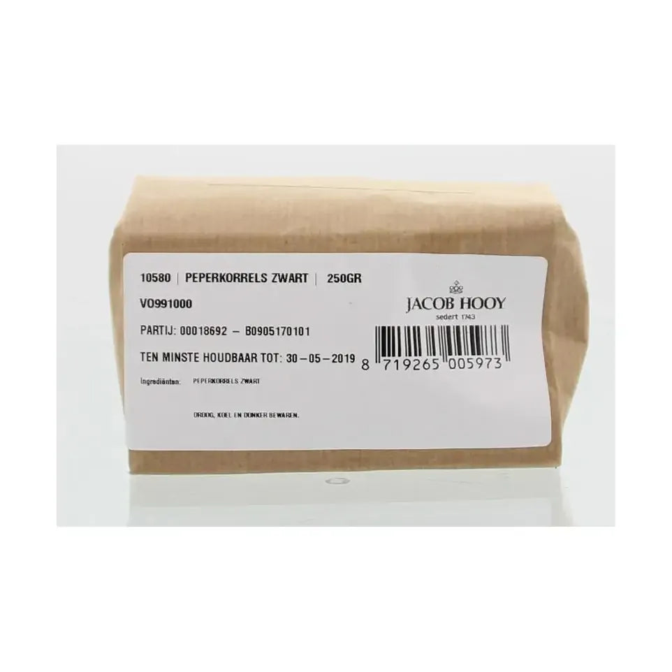 Jacob Hooy Peperkorrels zwart 250 gram