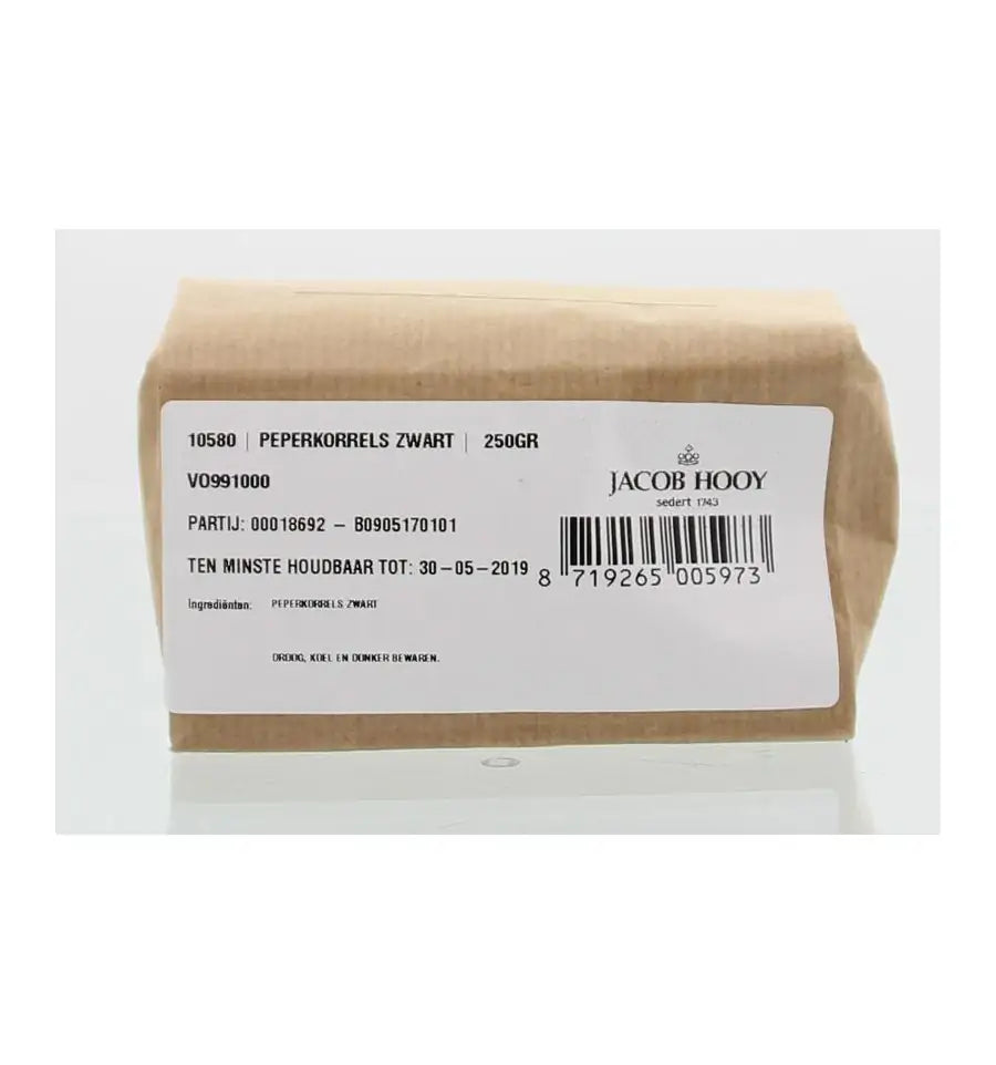 Jacob Hooy Peperkorrels zwart 250 gram