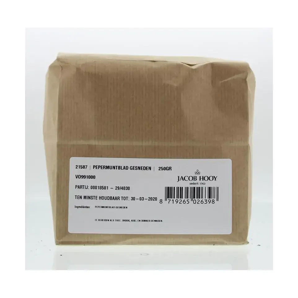 Jacob Hooy Pepermuntblad gesneden brunch 250 gram