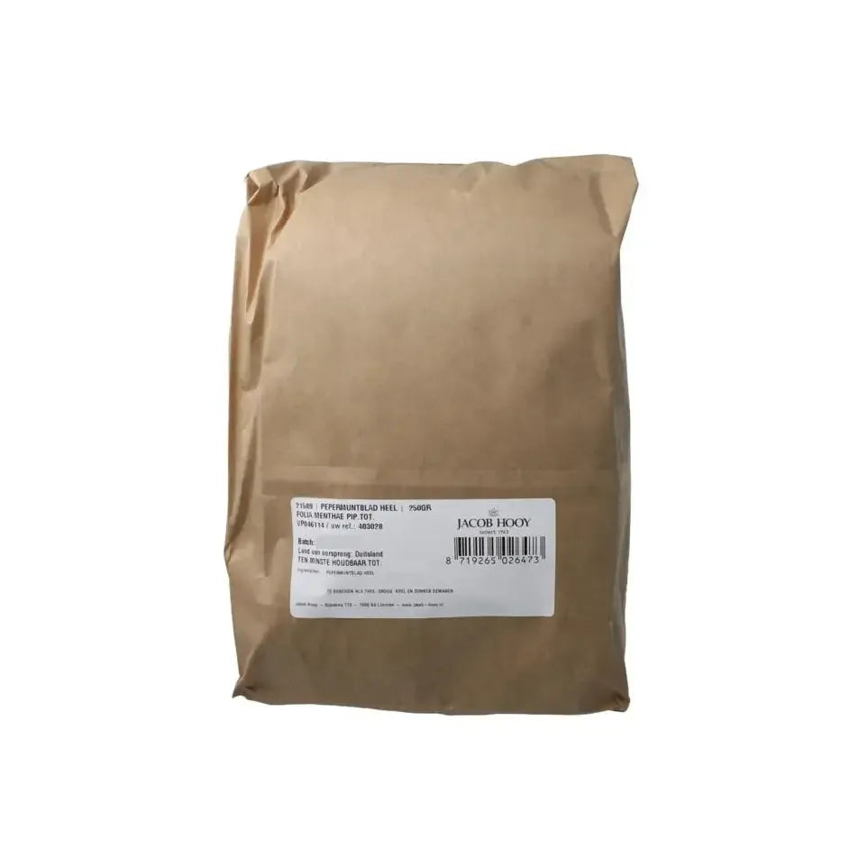 Jacob Hooy Pepermuntblad heel 1e kwaliteit 250 gram