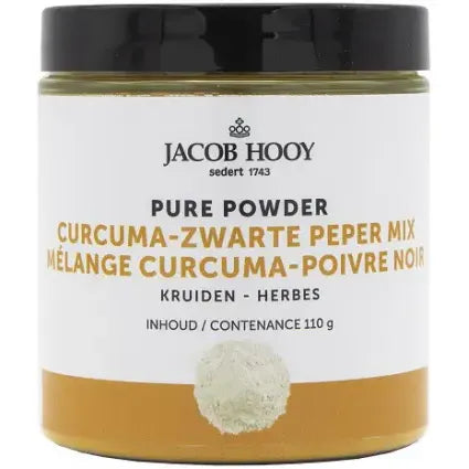 Jacob Hooy Pure powder curcuma zwarte peper 110 gram