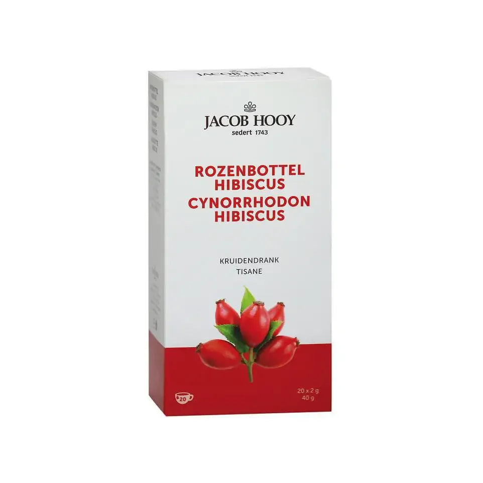 Jacob Hooy Rozenbottel hibiscus thee 20 zakjes