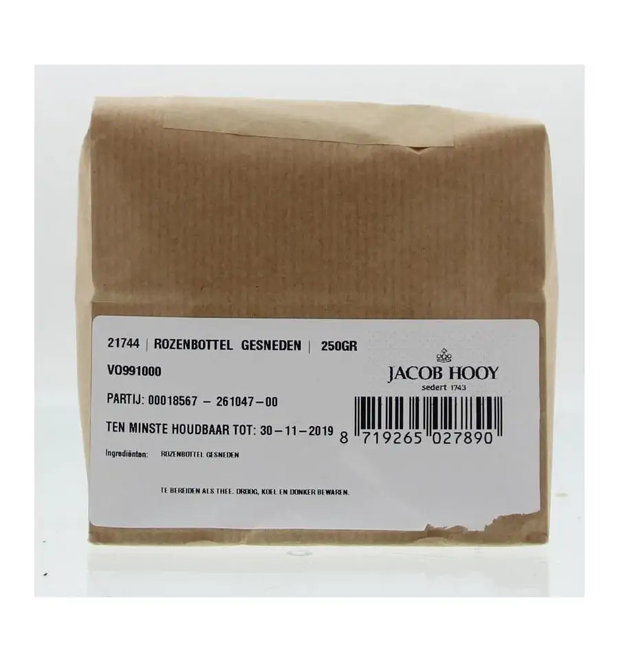 Jacob Hooy Rozenbottels zonder zaad gesneden 250 gram
