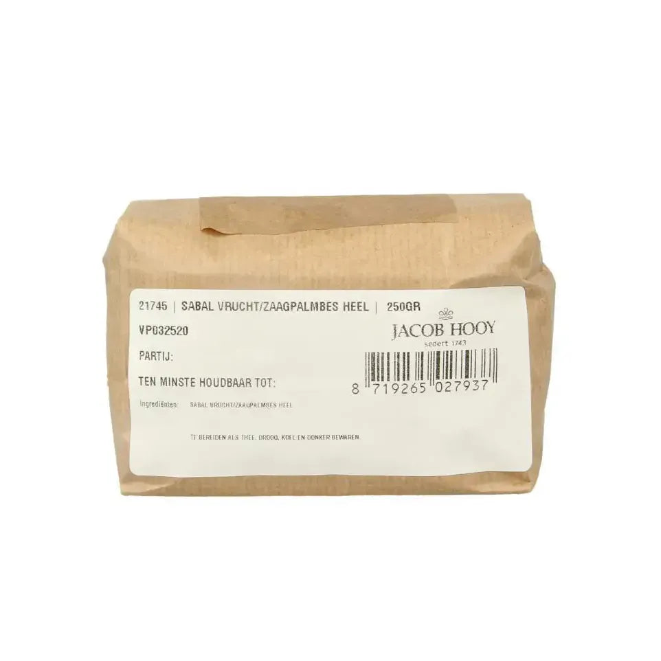 Jacob Hooy Sabal vruchten/zaagpalmbes 250 gram