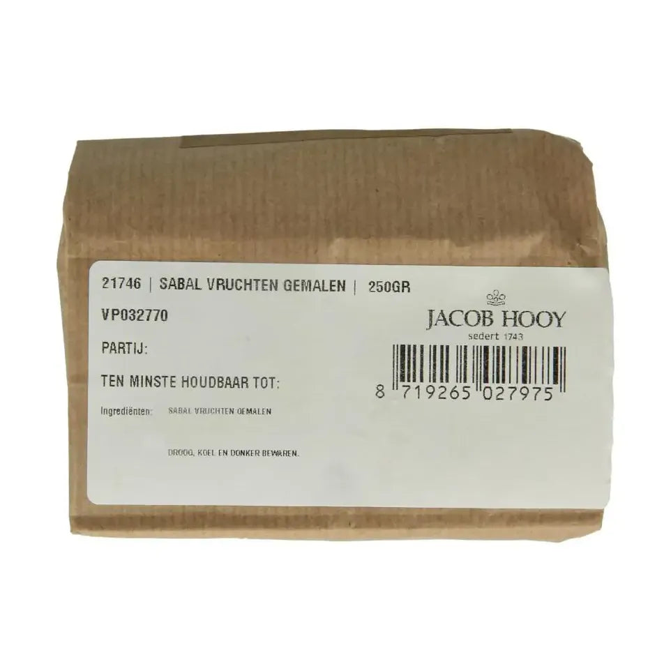 Jacob Hooy Sabal vruchten/zaagpalmbessen gemalen 250 gram