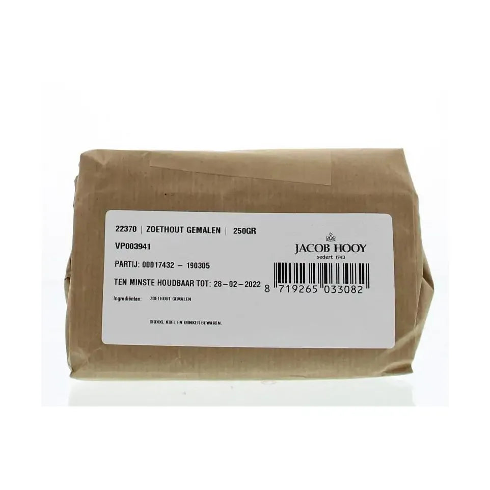 Jacob Hooy Zoethout ongeschild gemalen 250 gram