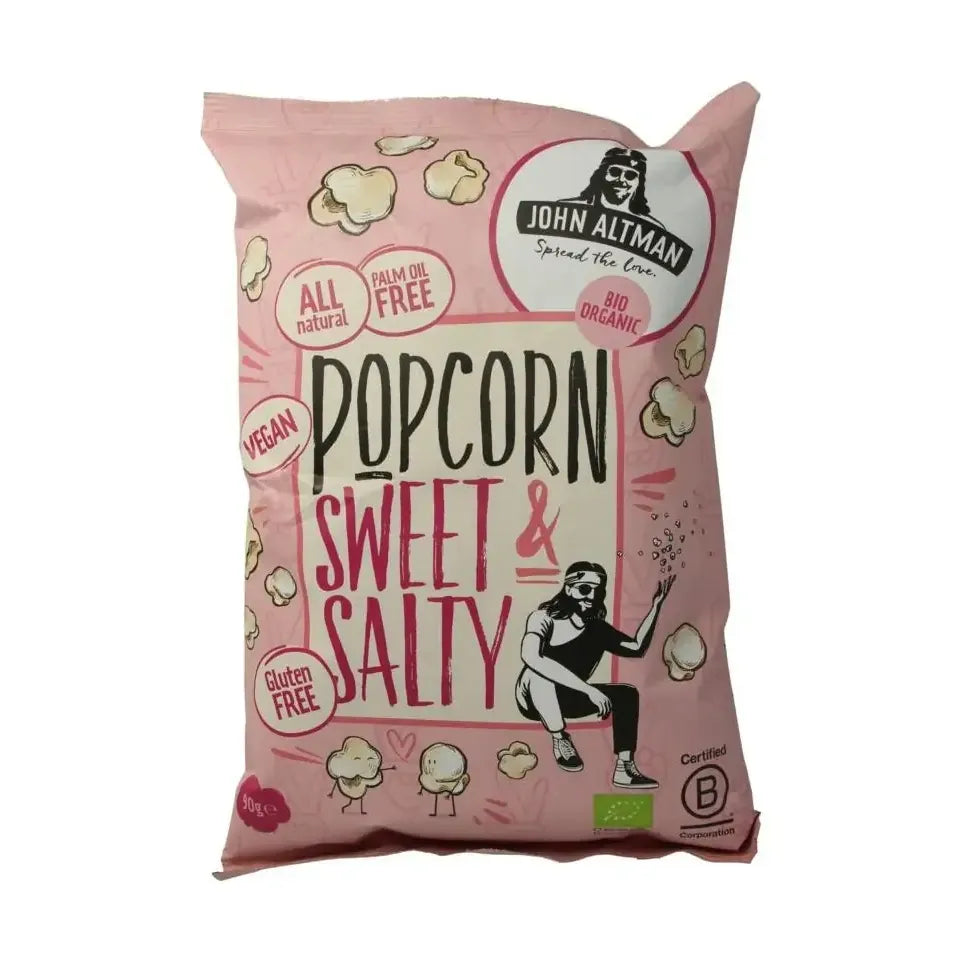 John Altman Popcorn sweet & salty pink biologisch 90 gram