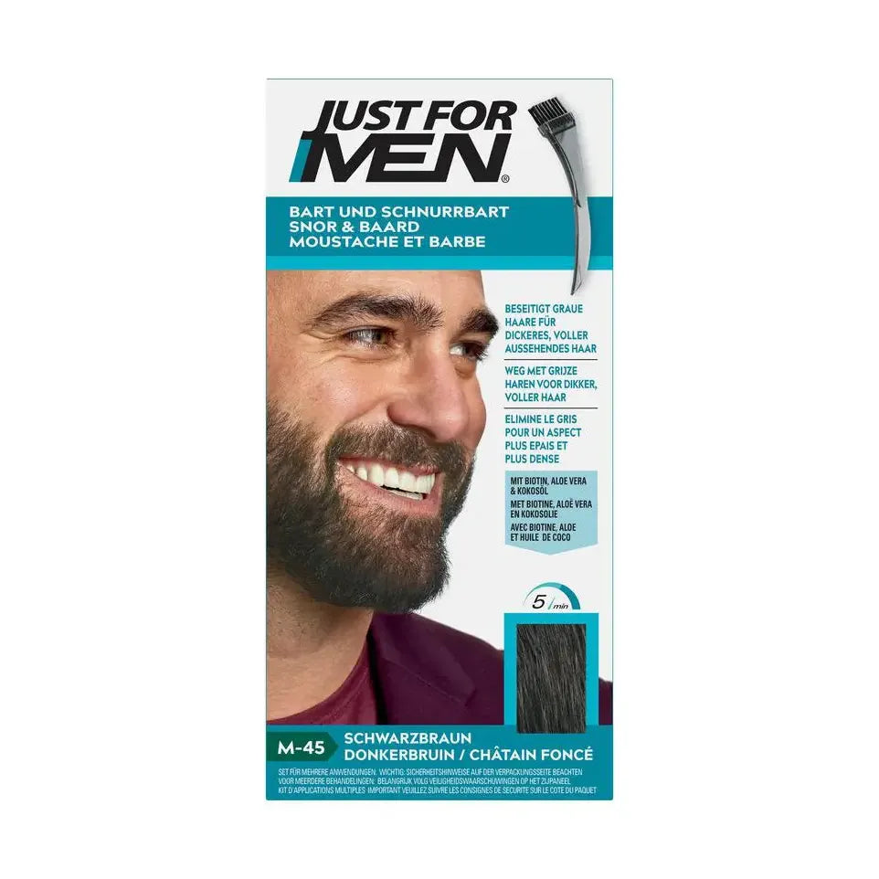 Just For Men Snor & baard donkerbruin M45 24 gram