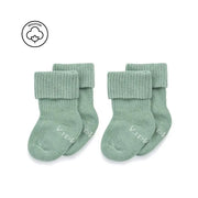 Kipkep Blijf-sokjes prematuur pale green 1 paar