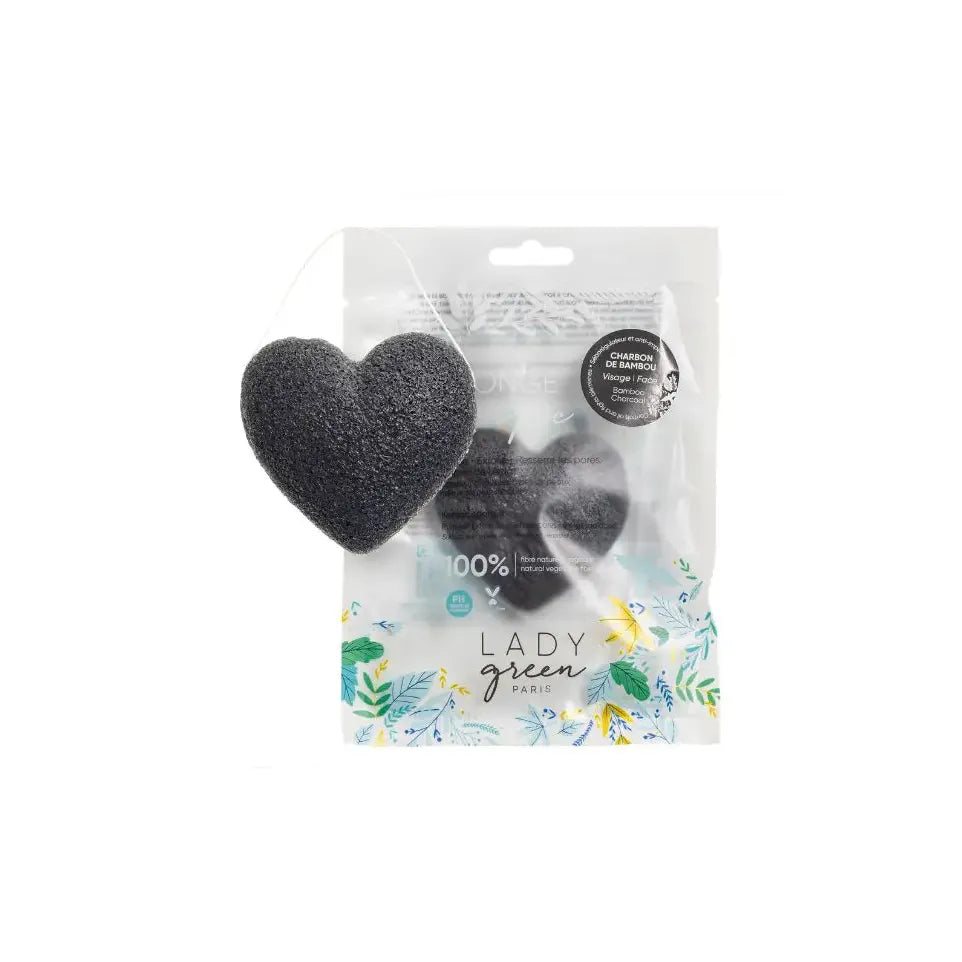 Lady Green Konjac gezichtspons charcoal
