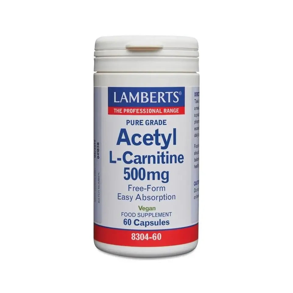 Lamberts Acetyl l-carnitine 500 mg 60 capsules